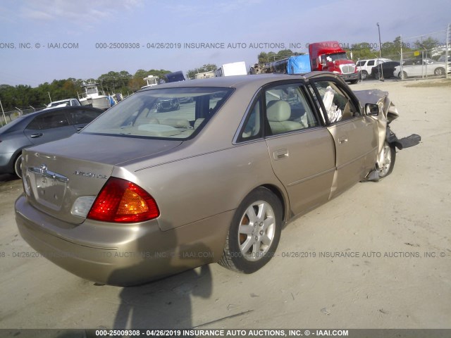 4T1BF28B01U134974 - 2001 TOYOTA AVALON XL/XLS TAN photo 4