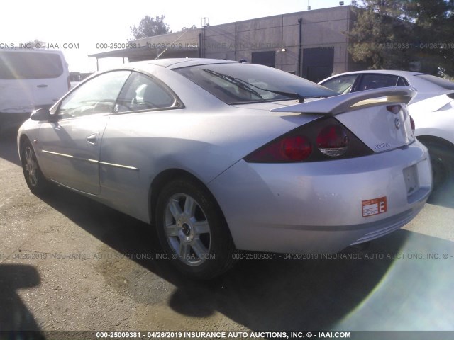 1ZWFT61L225612129 - 2002 MERCURY COUGAR V6/SPORT SILVER photo 3