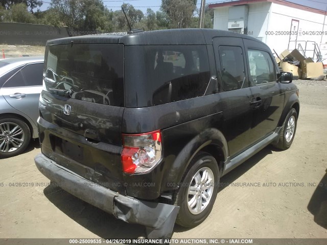 5J6YH18718L013802 - 2008 HONDA ELEMENT EX BLACK photo 4