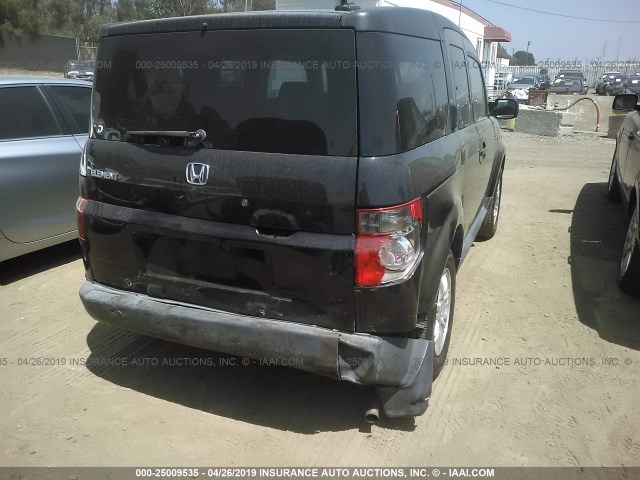 5J6YH18718L013802 - 2008 HONDA ELEMENT EX BLACK photo 6