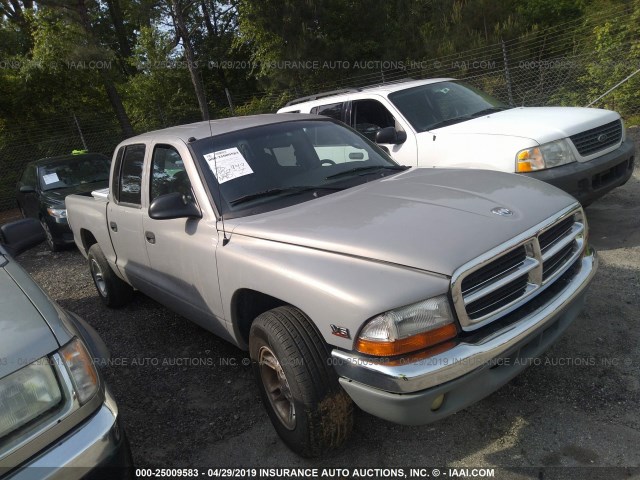 1B7GL2AX2YS727511 - 2000 DODGE DAKOTA QUAD SILVER photo 1