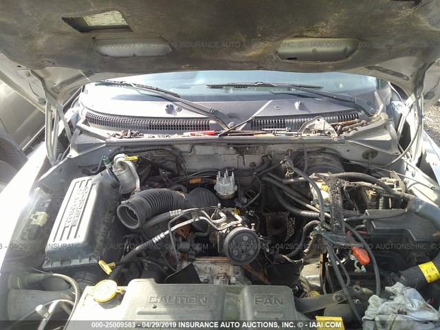 1B7GL2AX2YS727511 - 2000 DODGE DAKOTA QUAD SILVER photo 10