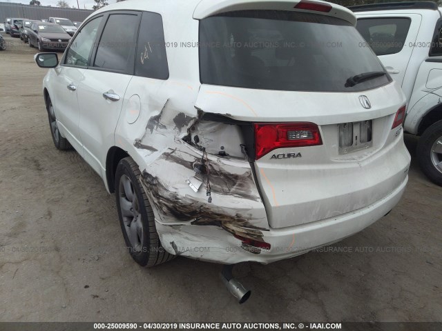 5J8TB185X8A005291 - 2008 ACURA RDX TECHNOLOGY WHITE photo 6