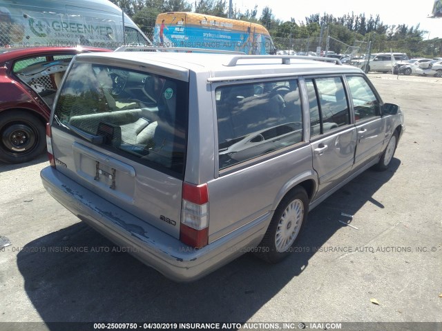 YV1KW9603T1034994 - 1996 VOLVO 960 GRAY photo 4