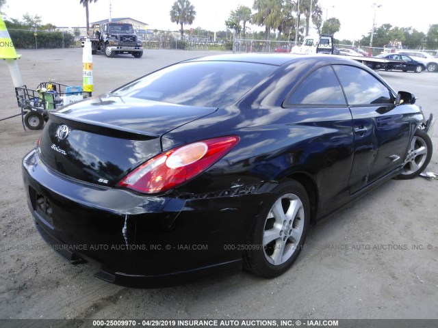 4T1CE38P54U834325 - 2004 TOYOTA CAMRY SOLARA SE/SLE BLACK photo 4