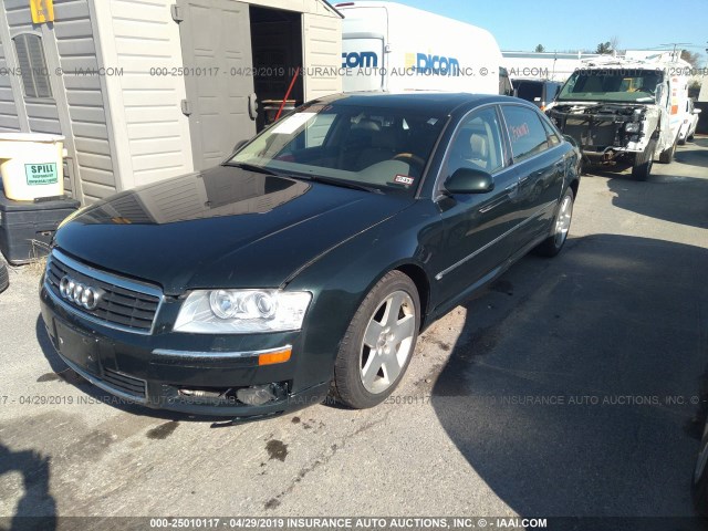 WAUML44E75N010960 - 2005 AUDI A8 L QUATTRO GREEN photo 2