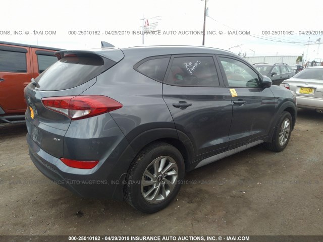 KM8J3CA46JU753326 - 2018 HYUNDAI TUCSON LIMITED/SPORT AND ECO/SE GRAY photo 4