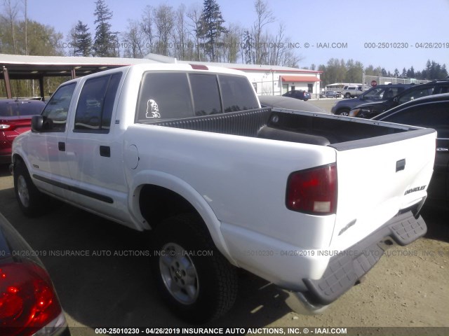 1GCDT13W51K153395 - 2001 CHEVROLET S TRUCK S10 WHITE photo 3