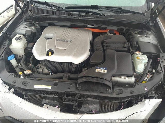 KMHEC4A4XCA027819 - 2012 HYUNDAI SONATA HYBRID SILVER photo 10