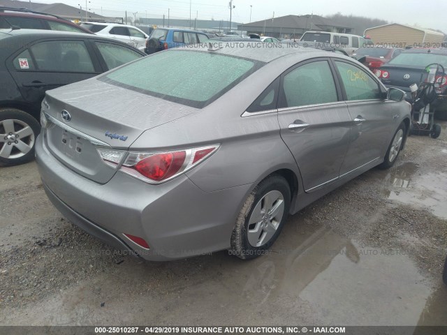 KMHEC4A4XCA027819 - 2012 HYUNDAI SONATA HYBRID SILVER photo 4