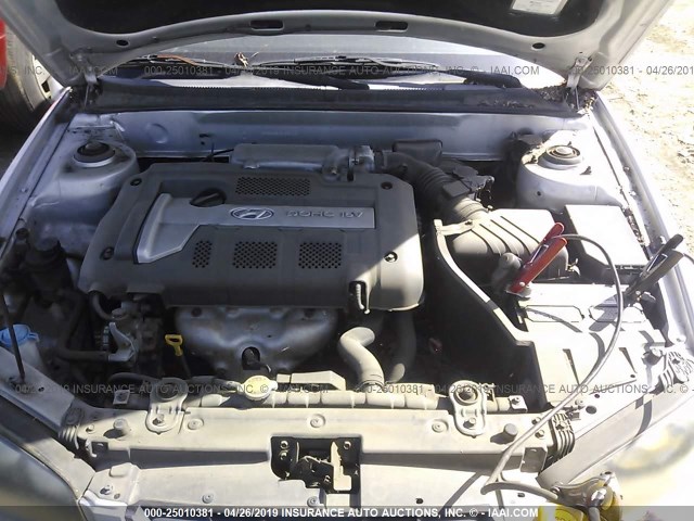 KMHDN46D05U000130 - 2005 HYUNDAI ELANTRA GLS/GT SILVER photo 10