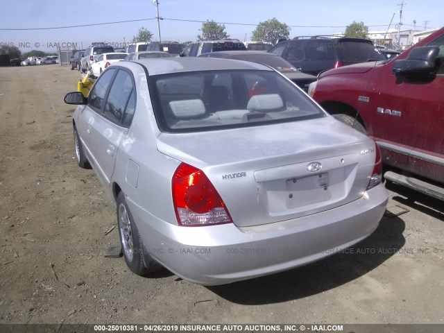 KMHDN46D05U000130 - 2005 HYUNDAI ELANTRA GLS/GT SILVER photo 3