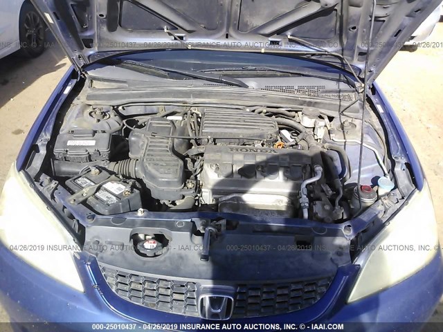 1HGEM21104L061786 - 2004 HONDA CIVIC DX VP 蓝色 照片 10
