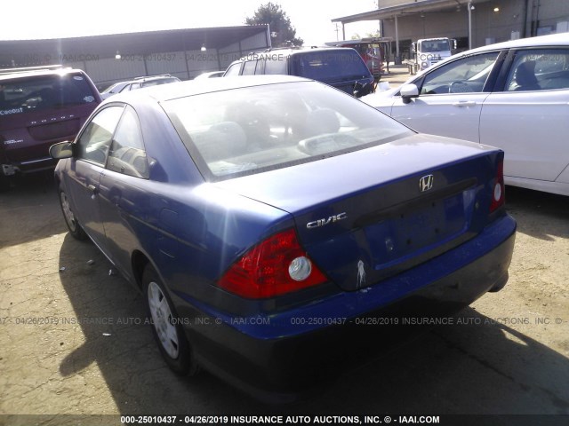 1HGEM21104L061786 - 2004 HONDA CIVIC DX VP 蓝色 照片 3