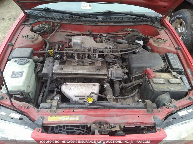 JT2EB02E5T0110872 - 1996 TOYOTA COROLLA DX RED photo 10