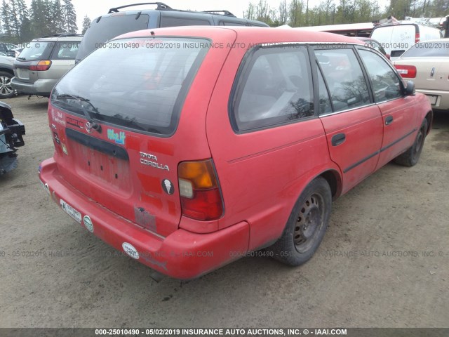 JT2EB02E5T0110872 - 1996 TOYOTA COROLLA DX RED photo 4