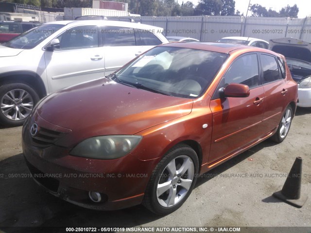 JM1BK143141148008 - 2004 MAZDA 3 HATCHBACK ORANGE photo 2