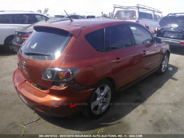 JM1BK143141148008 - 2004 MAZDA 3 HATCHBACK ORANGE photo 4