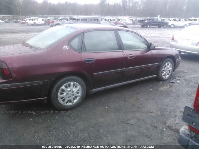 2G1WF55E019374991 - 2001 CHEVROLET IMPALA RED photo 6