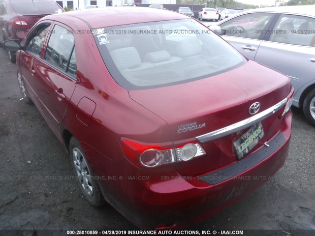 5YFBU4EE9DP100053 - 2013 TOYOTA COROLLA S/LE RED photo 3