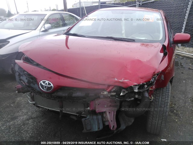 5YFBU4EE9DP100053 - 2013 TOYOTA COROLLA S/LE RED photo 6