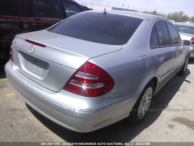 WDBUF65J63A133816 - 2003 MERCEDES-BENZ E 320 SILVER photo 4