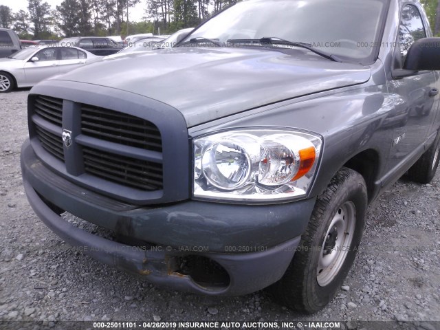 1D7HA16K78J196173 - 2008 DODGE RAM 1500 ST GRAY photo 6