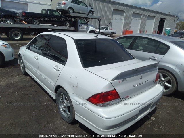 JA3AJ86E03U020442 - 2003 MITSUBISHI LANCER OZ RALLY WHITE photo 3