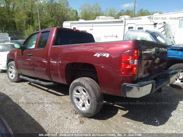 1GCRKSEAXDZ243251 - 2013 CHEVROLET SILVERADO K1500 LT BURGUNDY photo 3