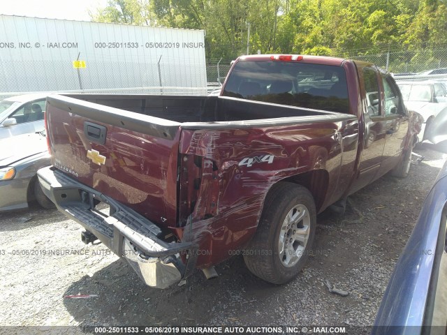 1GCRKSEAXDZ243251 - 2013 CHEVROLET SILVERADO K1500 LT BURGUNDY photo 4