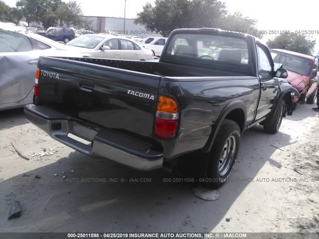 5TENL42N92Z005360 - 2002 TOYOTA TACOMA GREEN photo 4