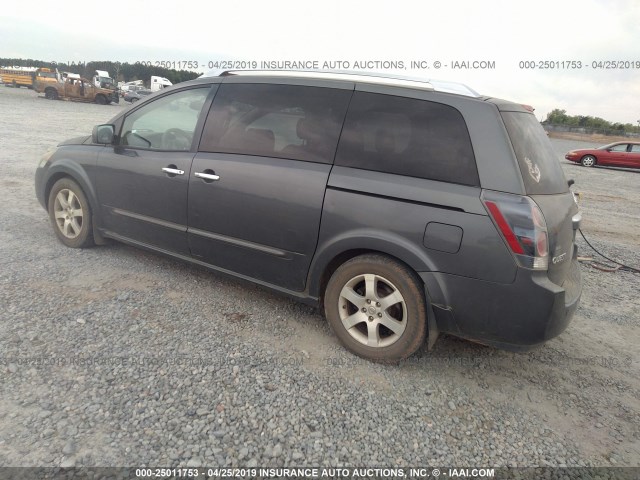 5N1BV28U97N133555 - 2007 NISSAN QUEST S/SE/SL GRAY photo 3