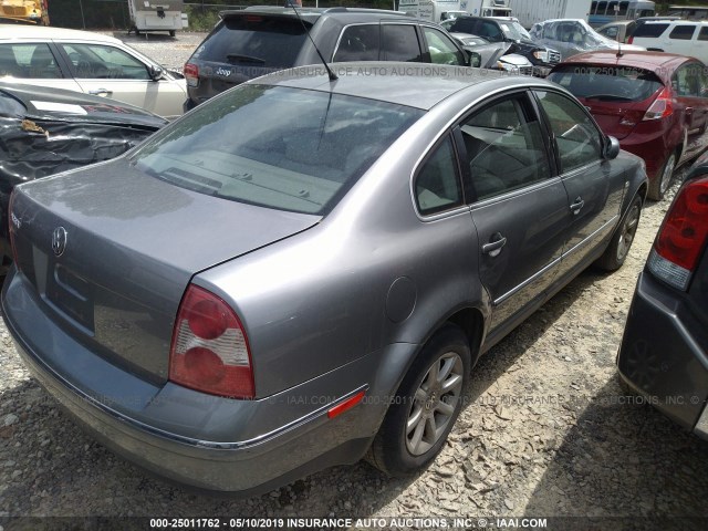 WVWPD63B04E065443 - 2004 VOLKSWAGEN PASSAT GLS GRAY photo 4