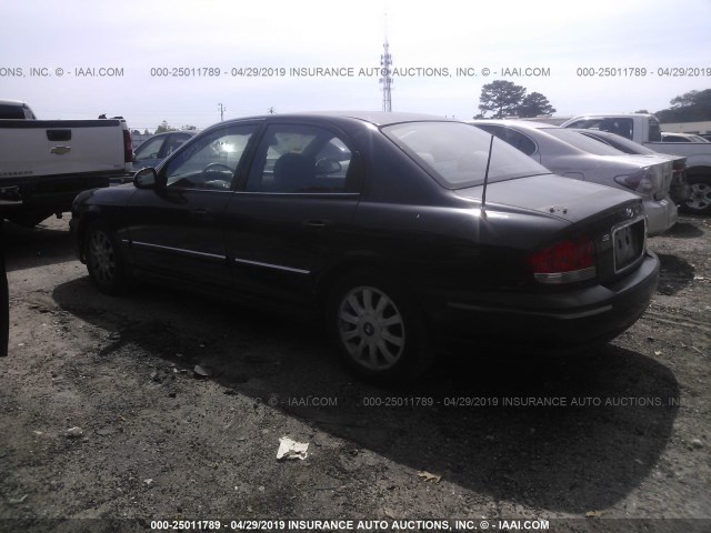 KMHWF35H54A913051 - 2004 HYUNDAI SONATA GLS/LX BLACK photo 3