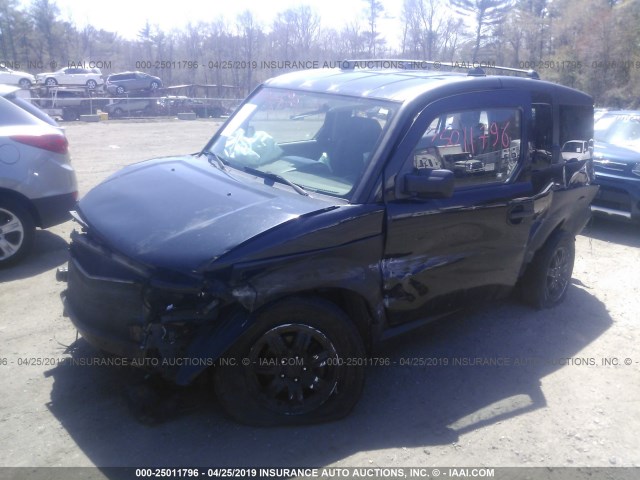 5J6YH28616L000154 - 2006 HONDA ELEMENT EX BLACK photo 2