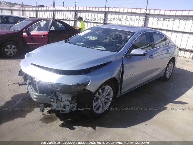 1G1ZD5ST6JF142165 - 2018 CHEVROLET MALIBU LT SILVER photo 2