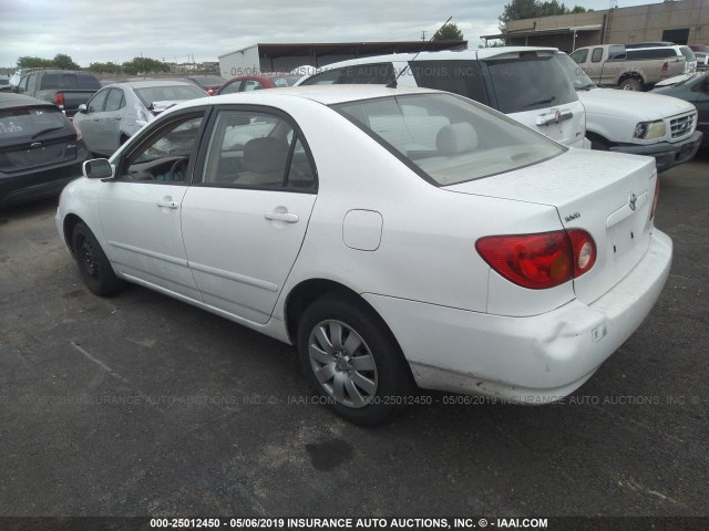 1NXBR32E33Z020406 - 2003 TOYOTA COROLLA CE/LE/S WHITE photo 3