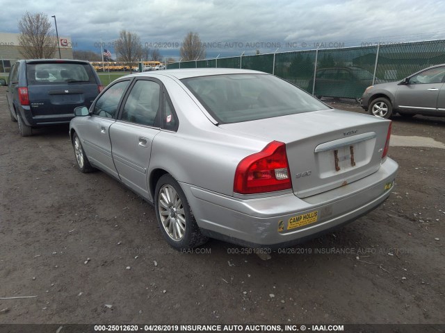 YV1TH592761446523 - 2006 VOLVO S80 2.5T SILVER photo 3