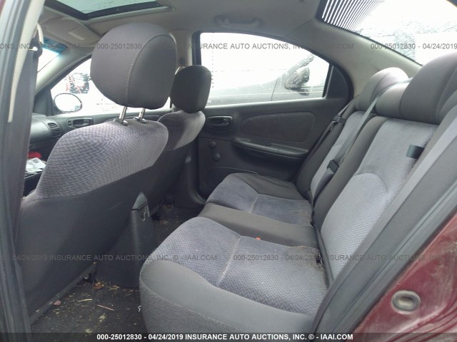 1B3ES46C72D543173 - 2002 DODGE NEON SE MAROON photo 8