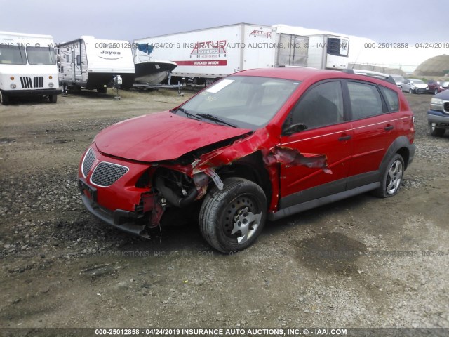 5Y2SL63865Z469889 - 2005 PONTIAC VIBE RED photo 2