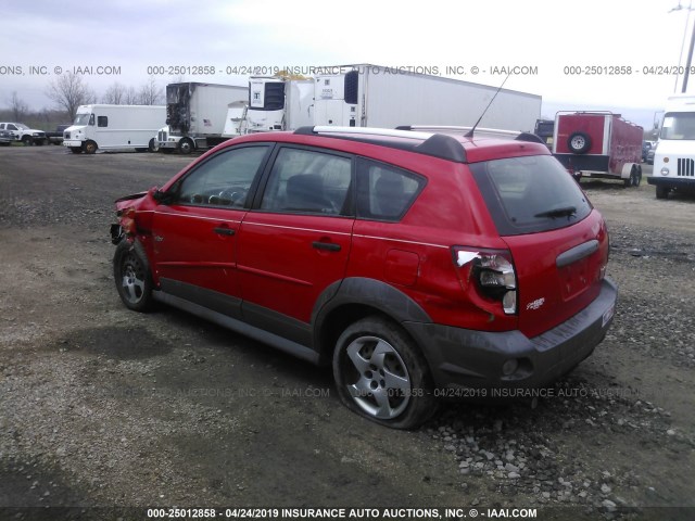 5Y2SL63865Z469889 - 2005 PONTIAC VIBE RED photo 3