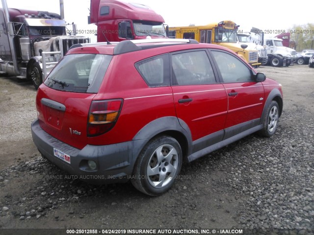 5Y2SL63865Z469889 - 2005 PONTIAC VIBE RED photo 4