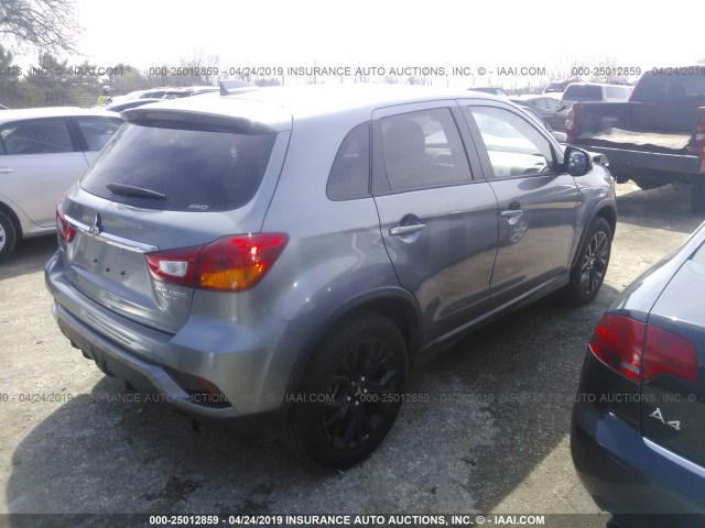 JA4AR3AU5JU003655 - 2018 MITSUBISHI OUTLANDER SPORT ES/SE GRAY photo 4