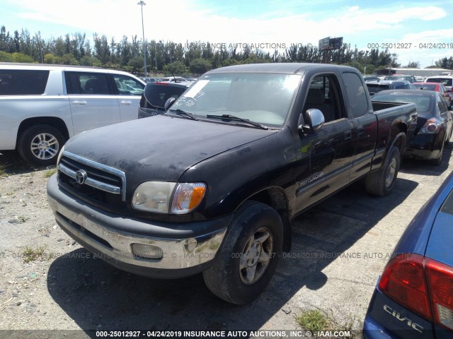 5TBBT4412YS044271 - 2000 TOYOTA TUNDRA ACCESS CAB/ACCESS CAB SR5 BLACK photo 2