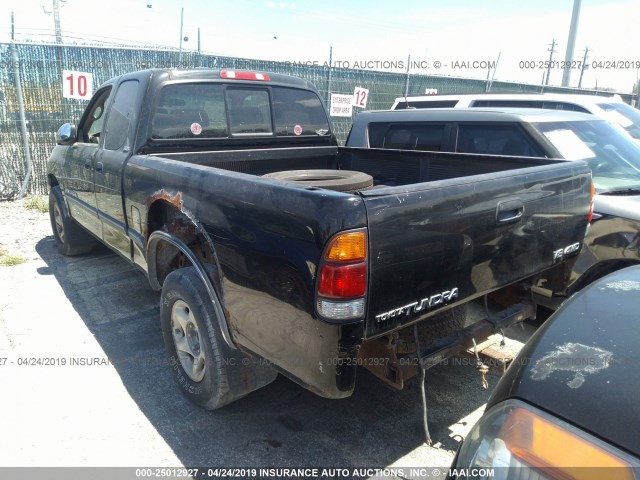 5TBBT4412YS044271 - 2000 TOYOTA TUNDRA ACCESS CAB/ACCESS CAB SR5 BLACK photo 3