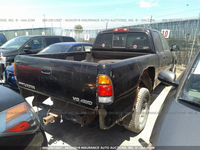 5TBBT4412YS044271 - 2000 TOYOTA TUNDRA ACCESS CAB/ACCESS CAB SR5 BLACK photo 4