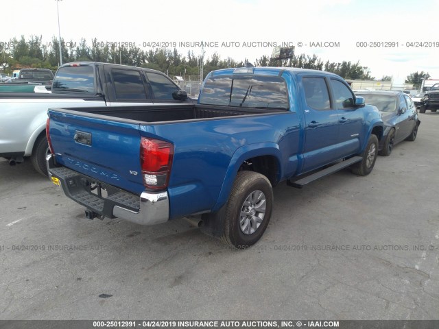 3TMBZ5DN0JM014853 - 2018 TOYOTA TACOMA DOUBLE CAB/SR5/TRD SPORT BLUE photo 4