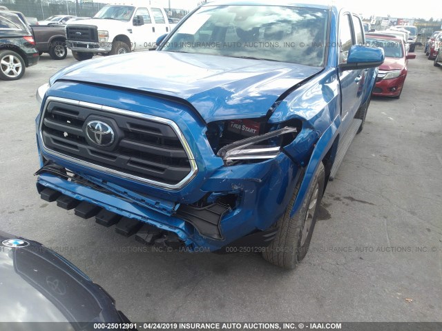 3TMBZ5DN0JM014853 - 2018 TOYOTA TACOMA DOUBLE CAB/SR5/TRD SPORT BLUE photo 6