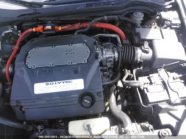 JHMCN36445C003496 - 2005 HONDA ACCORD HYBRID GRAY photo 10