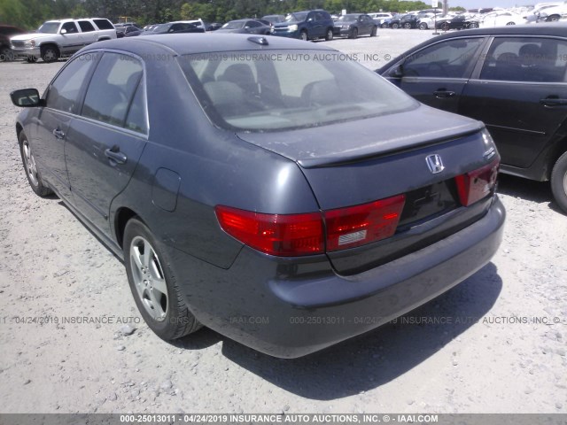 JHMCN36445C003496 - 2005 HONDA ACCORD HYBRID GRAY photo 3